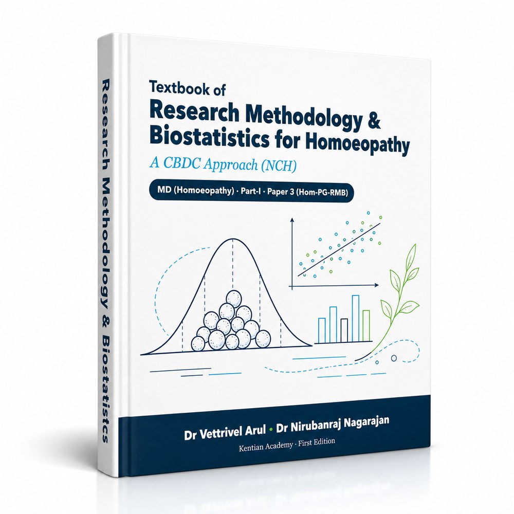 Textbook of Research Methodology and Biostatistics for Homoeopathy, MD (Hom) Part-I